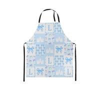 Homewish Tablier Cuisine Enfant 78x66cm Initial Letter L,Tablier de Cuisine Bleu Bows Castle,Tabliercuisine Enfants Adolescents Girly Princess Bowknot,Tablierbarbecue Preppy Princess,Blau