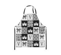 Homewish Tablier Cuisine Enfant 78x66cm Initial Letter V,Tablier de Cuisine Coquette Bowknot,Tabliercuisine Enfants Adolescents Girly Princess Bowknot,Tablierbarbecue Dreamy Kawaii