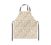 Homewish Tablier Cuisine Enfant 78x66cm Papillon Khaki,Tablier de Cuisine Papillons Volants,Tabliercuisine Enfants Teen Filles Easy Care Dreamy Princess Style,Tablierbarbecue Art Chic
