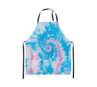 Homewish Tablier Cuisine Enfant 78x66cm Tie-Colorant Bleu,Tablier de Cuisine Tourbillon,Tabliercuisine Teens Boho,Tablierbarbecue Aquarelle Bohémienne Gitane