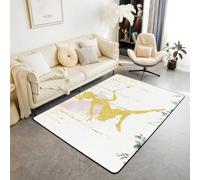 Homewish Tapis Chambre Floral Fairy Tapis Salon 100x150 Enfants Adolescents Adultes Fairy Garden Flower Tapis Sol Coquette Dreamy Flowers Tapis de Salon Princesse Rose pour Chambre Salon
