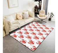 Homewish Tapis Chambre Homard Enfants Tapis Salon Tapis Sol 100x150 Enfants Adolescents Adultes Animaux de Dessin Animé Océan Tapis de Salon Vie Marine Faune Sauvage pour Chambre Salon