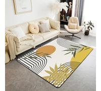 Homewish Tapis Salon 100x150cm Boho du Milieu du Siècle,Tapis Chambre pour Enfants Adultes,Tapis Sol Le Soleil Moderne Abstrait,Décoration D'Intérieur L'Esthétique Minimaliste,