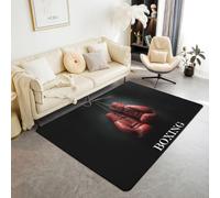 Homewish Tapis Salon 100x150cm Jeu de Boxe | Décoration D'Intérieur Gants de Boxe Suspendus Tapis Chambre Antidérapant Microfibre Éléments Sportifs - Jeux Compétitifs