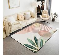 Homewish Tapis Salon 150x200cm Boho du Milieu du Siècle, Tapis Sol Minimaliste Rétro Abstrait, Tapis Chambre Esthétique Bohême Moderne, Décoration D'Intérieur Géométrie Simple