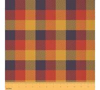 Homewish Tissu À Carreaux Buffalo au Mètre 184x150cm, Tissu Décoratif À Carreaux Jaune Orange Rouge Bleu, Tissu D'Ameublement À Rayures Géométriques, Tissu Imperméable À Carreaux Tartan en Couture