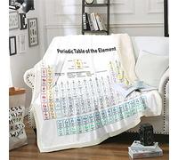 Homewish Tissu chimique non tissé Tableau périodique des éléments - Science chimique pour élèves et pédagogie - 150 x 200 cm