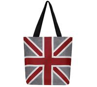 Homewish Tote Bag Toile 50x40cm Union Jack Gris