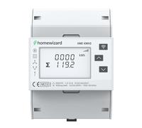 HomeWizard Compteur kWh WiFi 3 phase, Certifié MID, Rail DIN 35 mm, 100A 230V, Compteur Électrique pour Énergie Solaire, Borne de Recharge, Compteur D’injection, Maison Intelligente