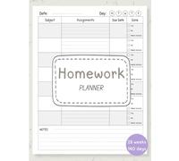 Homework Planner for ADHD Students: Undated Assignment Tracker for Better Focus and Organization.