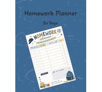 Homework Planner for Boys: Homework and project planning checklist book for elementary and younger boys.