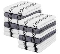 HOMEXCEL Chiffons de nettoyage en microfibre, lot de 12 torchons de cuisine, sans peluches, sans rayures, très absorbants, torchons réutilisables pour la cuisine et la maison