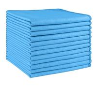 HOMEXCEL Chiffons de Nettoyage en Microfibres pour vitres 12 pièces, Non Pelucheux, sans Traces, réutilisables pour Nettoyer Les fenêtres, Le Verre, Les miroirs, etc., Bleu 12" x 12”