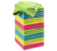 HOMEXCEL Chiffons en Microfibre 24 Pièces - Nettoyage des Fenêtres, Vaisselle, Voiture, Cuisine, Maison - 30,5 x 30,5 cm