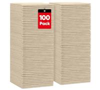 HOMEXCEL Lot de 100 chiffons de nettoyage en microfibre très absorbants, non pelucheux et anti-rayures pour la maison, la cuisine, la voiture, 29,2 x 29,2 cm, marron