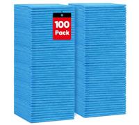 HOMEXCEL Lot de 100 Chiffons en Microfibre,Torchons Lavette Microfibre Ménage,Ultra-Doux, Haute Absorption, Idéal pour Cuisine, Voiture, vitres et Toute la Maison 30 x 30 CM, Bleu