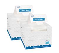 HOMEXCEL Lot de 100 serviettes jetables pour le visage (2 boîtes) - Biodégradables - Lingettes sèches super douces pour le visage - Pour peaux sensibles