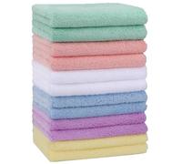 HOMEXCEL Lot de 12 chiffons de bain en microfibre corail pour le visage 17,8 x 22,9 cm extra absorbants et doux pour bébé et bébé doux pour la peau sensible