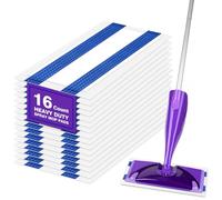 HOMEXCEL Lot de 16 serpillères sèches multi-couches compatibles avec Swiffer Wet Jet - Nettoyant multi-surfaces pour sols en bois dur