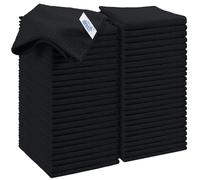 HOMEXCEL Lot de 50 Chiffons en Microfibre,Torchons Lavette Microfibre Ménage,Ultra-Doux, Haute Absorption, Idéal pour Cuisine, Voiture, vitres et Toute la Maison 30 x 30 CM, Noir