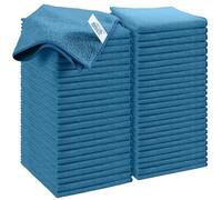 HOMEXCEL Lot de 50 Chiffons en Microfibre,Torchons Lavette Microfibre Ménage,Ultra-Doux, Haute Absorption, Idéal pour Cuisine, Voiture, vitres et Toute la Maison 30 x 30 CM, Bleu