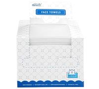 HOMEXCEL Lot de 50 serviettes jetables pour le visage, lingettes démaquillantes super douces et biodégradables pour les mains sensibles