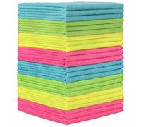 HOMEXCEL Lot de 6 chiffons de nettoyage en microfibre gaufrés très absorbants pour la maison, réutilisables, anti-rayures, 30,5 x 30,5 cm