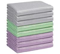 HOMEXCEL Lot de 6 Chiffons de Nettoyage en Microfibre Non Pelucheux pour fenêtres, Lunettes, miroirs, écrans, Acier Inoxydable, 30 x 30 cm