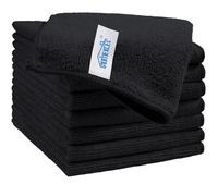 HOMEXCEL Lot de 8 chiffons de nettoyage noirs en microfibre pour cuisine, non pelucheux, anti-rayures, très absorbants et réutilisables pour maison, fenêtre et verre, voitures, 29 x 29 cm
