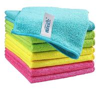 HOMEXCEL Lot de 8 Chiffons en Microfibre,Torchons Lavette Microfibre Ménage,Ultra-Doux, Haute Absorption, Idéal pour Cuisine, Voiture, vitres et Toute la Maison 30 x 30 CM, Multicolore