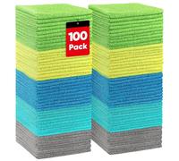 HOMEXCEL Shop Towels Lot de 100 serviettes en microfibre réutilisables pour voitures, chiffons de nettoyage polyvalents en microfibre, non pelucheux pour voiture, maison et cuisine, 29,2 x 29,2 cm