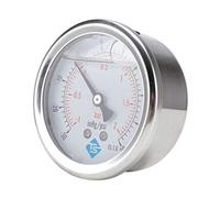 HOMEXO 1/4 BSP Retour Compound Pression Vide Jauge Glycérine Rempli Jauges Cadran 68mm -1~0/1/2 Bar -30 * HG + 0/15/30 PSI 1 pc (Color : 2bar)