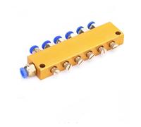 HOMEXO Distributeur de Piston d'huile lubrifiante séparateur réglable 2 3 4 5 6 7 8 9 10 12 Voies Bloc collecteur 1 pc (Color : 6 Way)