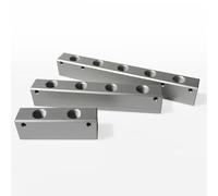 HOMEXO Raccord pneumatique connecteur Rapide 25x20mm 1/4 "BSP Femelle Distributeur de gaz collecteur séparateur Bloc en Aluminium for compresseur d'air 1pc (Size : 4 Way 6 Port)