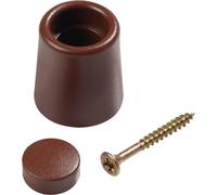homeXpert butoir de porte hauteur 35mm diamètre 29mm plastique brun - 501503
