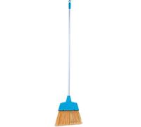 HomeXpert MSV 100028 Balai d'Extérieur avec Manche Plastique Marron 23,5 x 3 x 138 cm