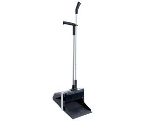 HomeXpert MSV 100070.01 Pelle Rabattable avec Balayette Plastique Noir 30 x 10 x 85 cm