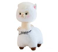 HOMEXYLYL Animal en Peluche d'alpaga, Oreiller Peluche de Lama Kawaii Doux Jouet Filles Cadeau d'anniversaire de noël décoration canapé à la Maison(White)