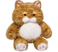 HOMEXYLYL Chaton en Peluche, tigré Doux et Mignon, Chat en Peluche for Enfants, câlin endormi, Cadeau d'anniversaire, de noël, for garçons et Filles(Brown,28cm/11)