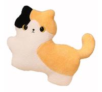 HOMEXYLYL Coussin en Peluche for Chat, Animal en Peluche Doux Et Mignon Idéal for Les Enfants Les Adultes Et Les Filles Idéal for Un Anniversaire Ou Noël(Yellow)