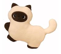 HOMEXYLYL Coussin en Peluche for Chat, Animal en Peluche Doux Et Mignon Idéal for Les Enfants Les Adultes Et Les Filles Idéal for Un Anniversaire Ou Noël(White)