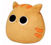 HOMEXYLYL Coussin en Peluche for Chat, Rond Gros Chat Doux Et Câlin Idéal for Les Filles Et Les Adultes Idéal comme Cadeau d'anniversaire Ou De Noël(Yellow)