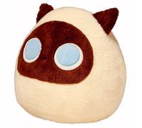 HOMEXYLYL Coussin en Peluche for Chat, Rond Gros Chat Doux Et Câlin Idéal for Les Filles Et Les Adultes Idéal comme Cadeau d'anniversaire Ou De Noël(White)