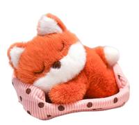 HOMEXYLYL Peluche Animal endormi, Compagnon de Bureau, Mini Peluche Douce, décoration de Bureau, décoration de Bureau, Mignon, Cadeau d'anniversaire, de Noël(Fox)