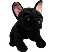 HOMEXYLYL Peluche Bouledogue, Jouet Souple Et Réaliste Représentant Un Chiot Bouledogue Assis for Les Enfants Et Les Amoureux des Chiens(Black)