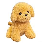 HOMEXYLYL Peluche Caniche, Jouet en Peluche Chien Blanc Réaliste Cadeau de Chiot Doux et Réaliste pour Enfants Garçons et Filles Cadeau d'anniversaire(Yellow,25cm/9.8in)