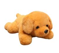 HOMEXYLYL Peluche Golden Retriever Couchée, Chiot en à Câliner avec Oreilles Souples Fourrure Douce et Design Réaliste Joli Petit Chien Cadeau pour Enfants Adultes(Yellow,40cm/15.7in)