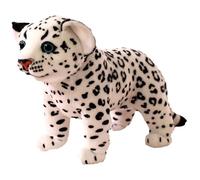 HOMEXYLYL Peluche léopard, Animal en Peluche réaliste, guépard réaliste, Chat Doux de Neige for Anniversaire, Noël, garçon, Fille, Cadeau Adulte, décoration for Enfants(White,27cm/10.6")
