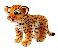 HOMEXYLYL Peluche léopard, Animal en Peluche réaliste, guépard réaliste, Chat Doux de Neige for Anniversaire, Noël, garçon, Fille, Cadeau Adulte, décoration for Enfants(Yellow,27cm/10.6")