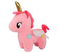 HOMEXYLYL Peluche Licorne, Corne Pailletée Ailes Douces Jouet Câlin de Soutien Émotionnel Cadeau d'anniversaire ou de Noël pour Enfants Filles Garçons et Adultes(Pink,20cm/7.87in)